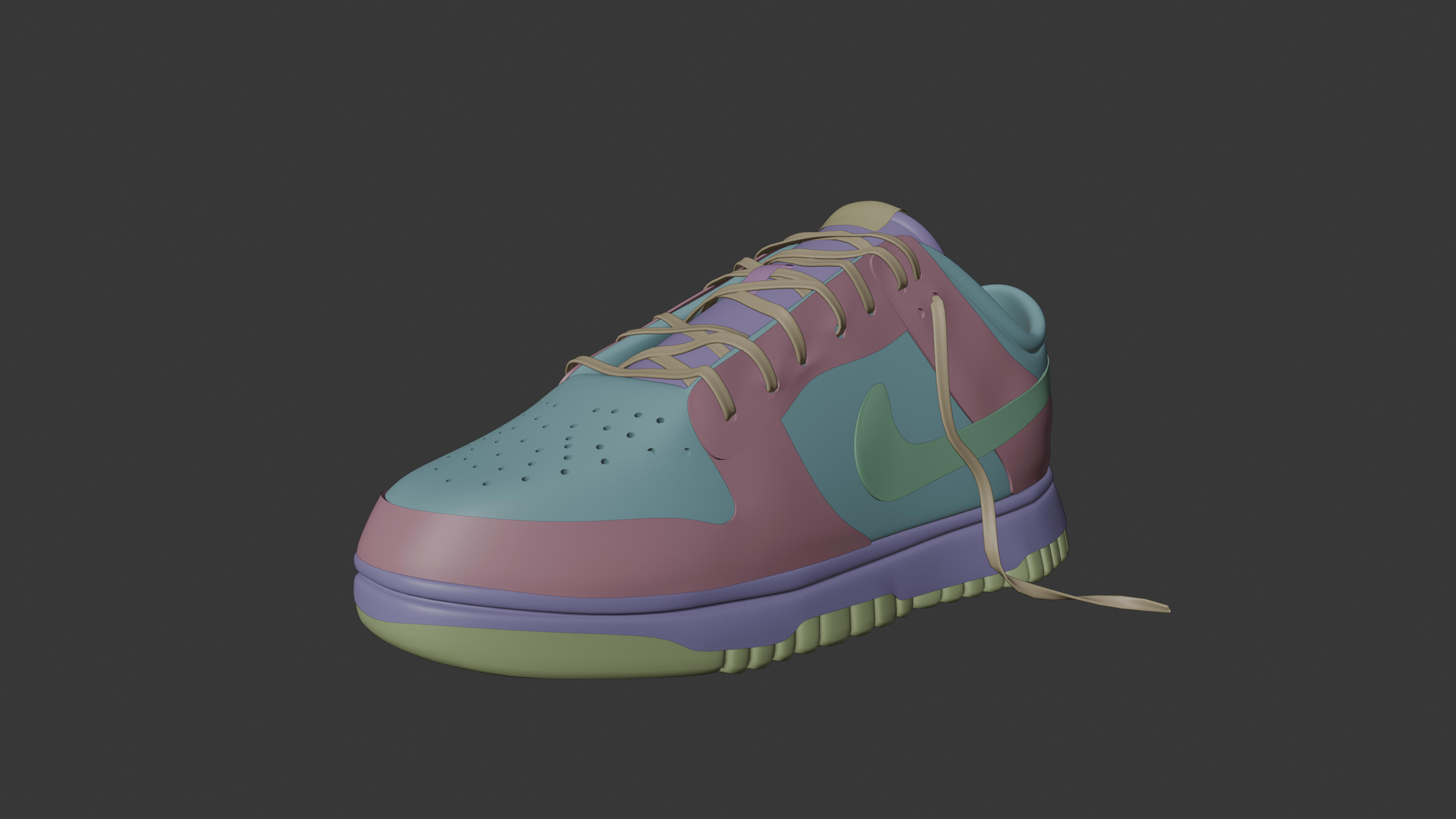 Project breakdown: Solid Mesh (color)